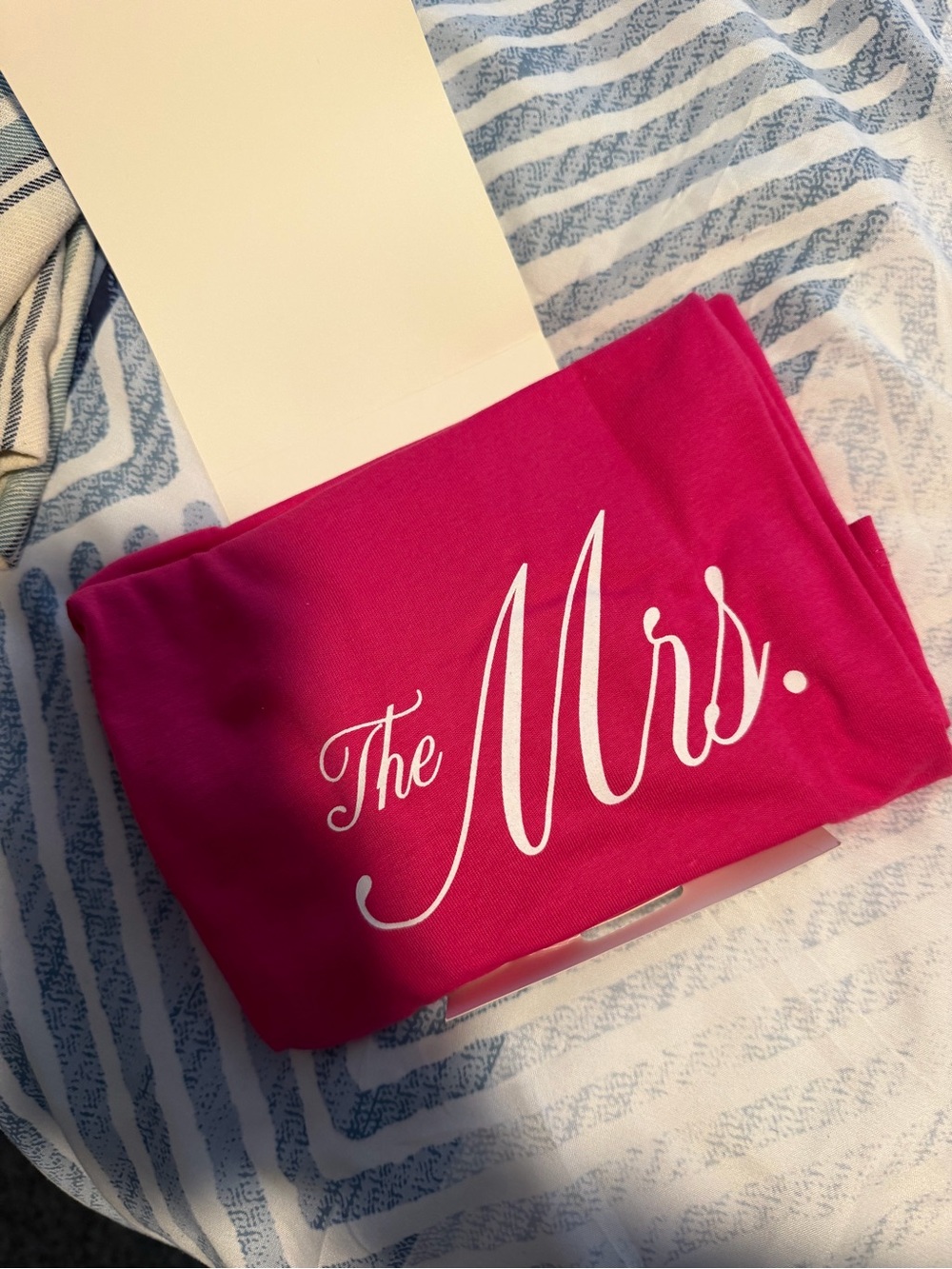 Pink "The Mrs." Graphic Tee
